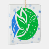 Doneer Life Blue Green Transplant Kerstmis Keramisch Ornament (Rechts)