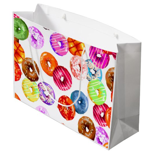 Doneert naadloos patroon + uw achtergrond. en idee large cadeauzakje (Achterkant Gekanteld)