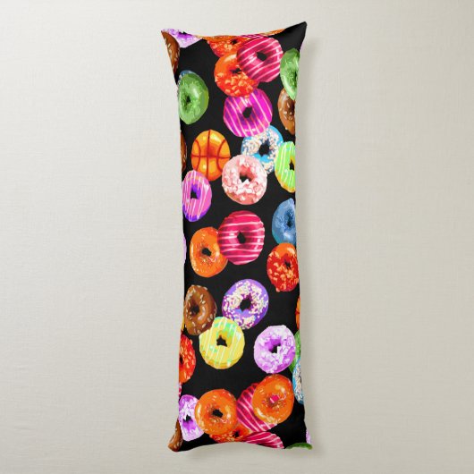 Doneert naadloos patroon + uw achtergrond. en idee lichaamskussen (Achterkant (Verticaal))