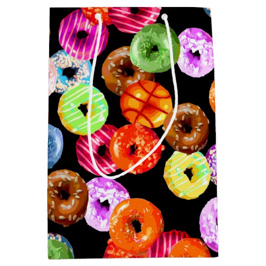 Doneert naadloos patroon + uw achtergrond. en idee medium cadeauzakje (Voorkant)