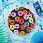 Doneert naadloos patroon + uw achtergrond. en idee papieren bordje (Feest)