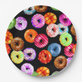 Doneert naadloos patroon + uw achtergrond. en idee papieren bordje (Voorkant)