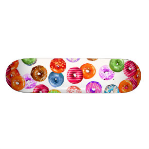 Doneert naadloos patroon + uw achtergrond. en idee skateboard