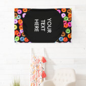 Doneert naadloos patroon + uw achtergrond. en idee spandoek (Insitu)