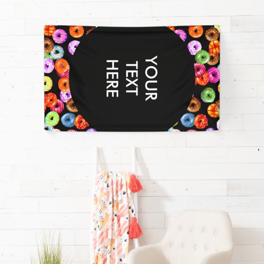 Doneert naadloos patroon + uw achtergrond. en idee spandoek (Insitu)