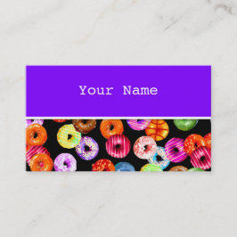 Doneert naadloos patroon + uw achtergrond. en idee visitekaartje