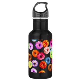 Doneert naadloos patroon + uw achtergrond. en idee waterfles 