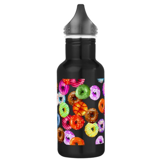 Doneert naadloos patroon + uw achtergrond. en idee waterfles (Links)