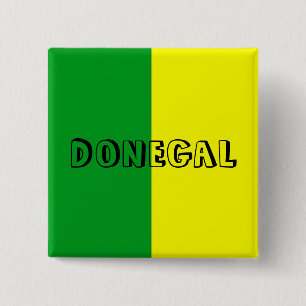 Donegal Flag Pin Badge Vierkante Button 5,1 Cm