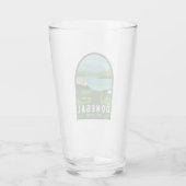 Donegal Ireland Retro Travel Art  Glas (Achterkant)