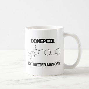 Donepezil voor beter geheugen chemische molecule koffiemok