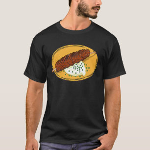 Doner Kebab Köfte Skewer Kebab Salad Cucumber Toma T-shirt