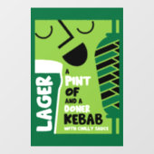 Doner Kebab Raamsticker (Vel)