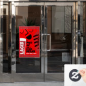 Doner Kebab Raamsticker (Kantoordeur)