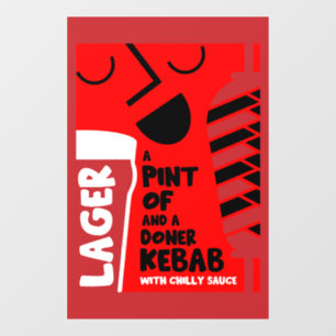 Doner Kebab Raamsticker