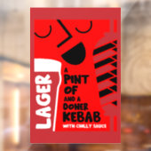 Doner Kebab Raamsticker (Vel 2)