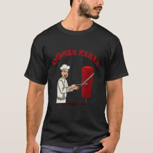 Döner Kebap Classic Kok met kebab spuug en mes T-shirt