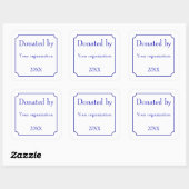 Doneren door Sjabloon Square Sticker (Vel)