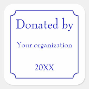 Doneren door Sjabloon Square Sticker