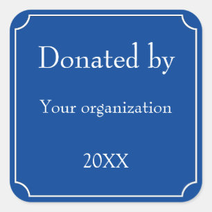 Doneren door Sjabloon Square Sticker