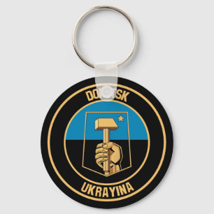 Donetsk Round Emblem Sleutelhanger