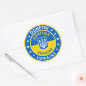 Donetsk Ukraine Ronde Sticker (Envelop)
