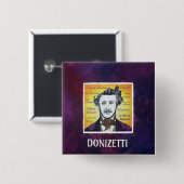 Donizetti Vierkante Button 5,1 Cm (Voorkant /achterkant)