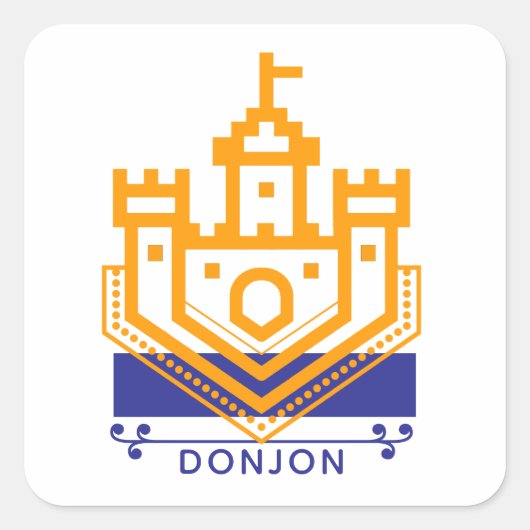 Donjon Vierkante Sticker (Voorkant)