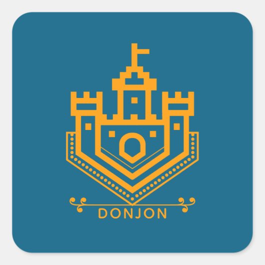 Donjon Vierkante Sticker (Voorkant)