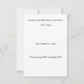 Donjons & Dragons invitation de jeu 2 côtés (Dos)