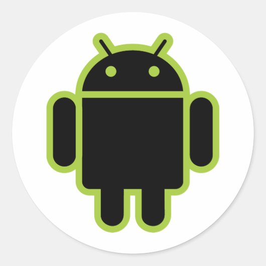 Donk Android Ronde Sticker (Voorkant)