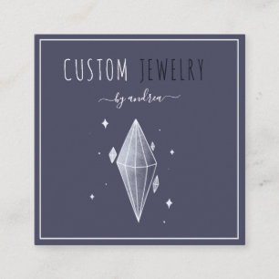 Donk Blue Diamond Jewelry Designer QR Code Social Vierkante Visitekaartje