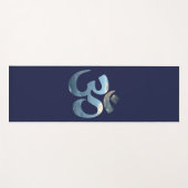 Donk Blue Om Mantra Yoga Mat Ocean Meditation (Voorkant (horizontaal))