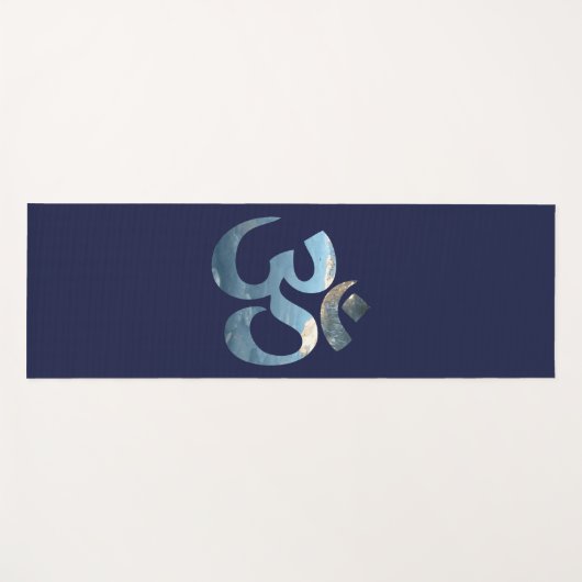 Donk Blue Om Mantra Yoga Mat Ocean Meditation (Voorkant (horizontaal))