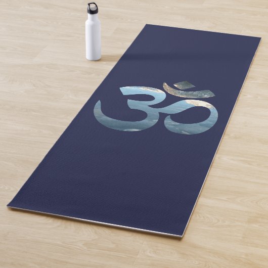 Donk Blue Om Mantra Yoga Mat Ocean Meditation (In situ)