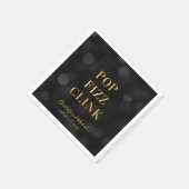 Donk Bokeh Faux Gold Pop Fizz Clink Servet (Hoek)