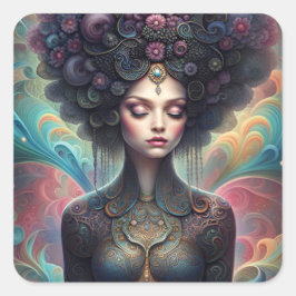 Donk Goddess Vierkante Sticker