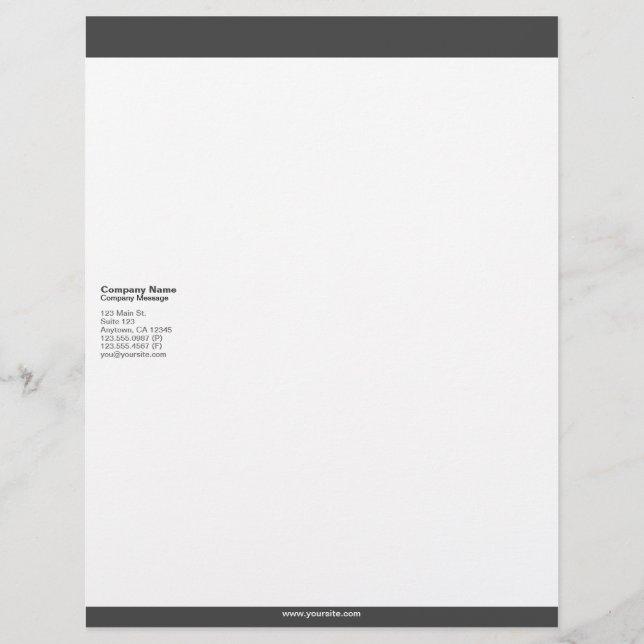 Donk Gray Bars Letterhead Briefhoofd (Voorkant)
