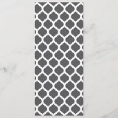 Donk Gray Moroccan Pattern Wedding Menus Menu (Achterkant)