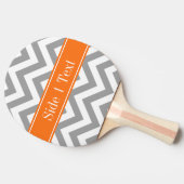 Donk Gray White LG Chevron Pumpkin Naam Monogram Tafeltennisbatje (Zijkant)
