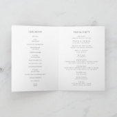 Donk Green Folded Wedding Programme Programma (Binnen)