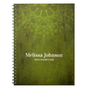 Donk Green Mandala Yoga Meditation Custom Notitieboek
