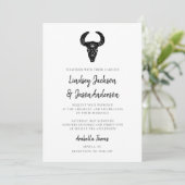 Donk Moody Bohemian Rustic Westerne bruiloft Kaart (Staand voorkant)