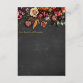 Donk Moody Bold Wild Flower Wedding Informatiekaartje (Achterkant)
