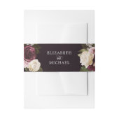 Donk Moody Floral Romantic Wedding Uitnodigingen Wikkel (Voorkant Voorbeeld)