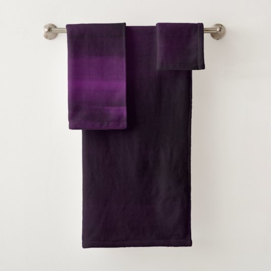 Donk Moody Paarse Plum Modern Waterverf Chic Bad Handdoek (Insitu)