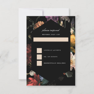 Donk Moody Romantic Floral Dutch Painterly RSVP Kaartje