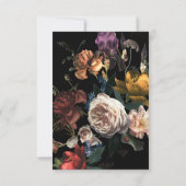 Donk Moody Romantic Floral Dutch Painterly RSVP Kaartje (Achterkant)