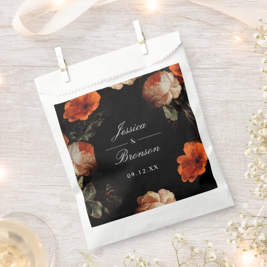 Donk Moody Romantic Floral Dutch Painterly Wedding Bedankzakje (Geknipt)