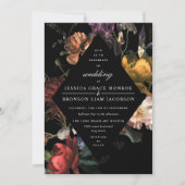 Donk Moody Romantic Floral Dutch Painterly Wedding Kaart (Voorkant)